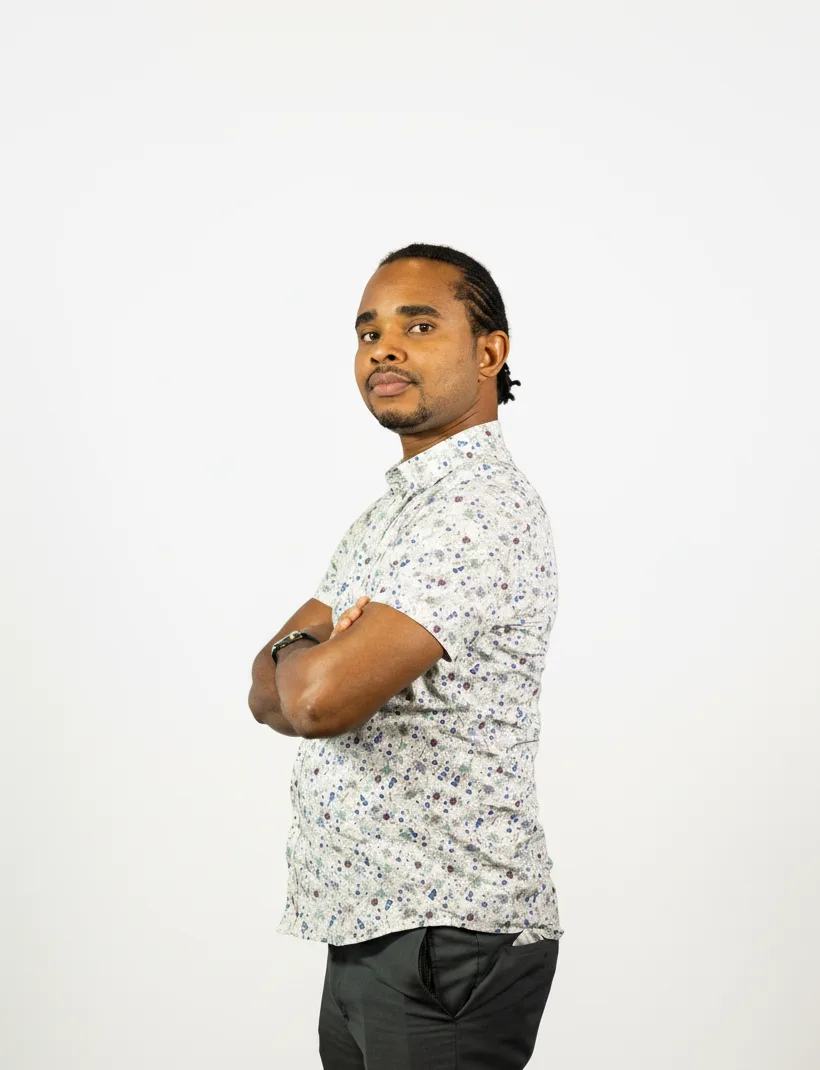 Standing portrait, turned slightly to the side